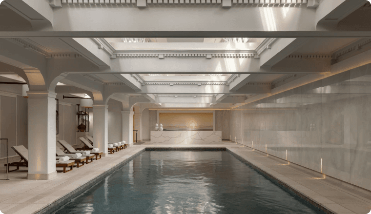 Luxurious indoor pool